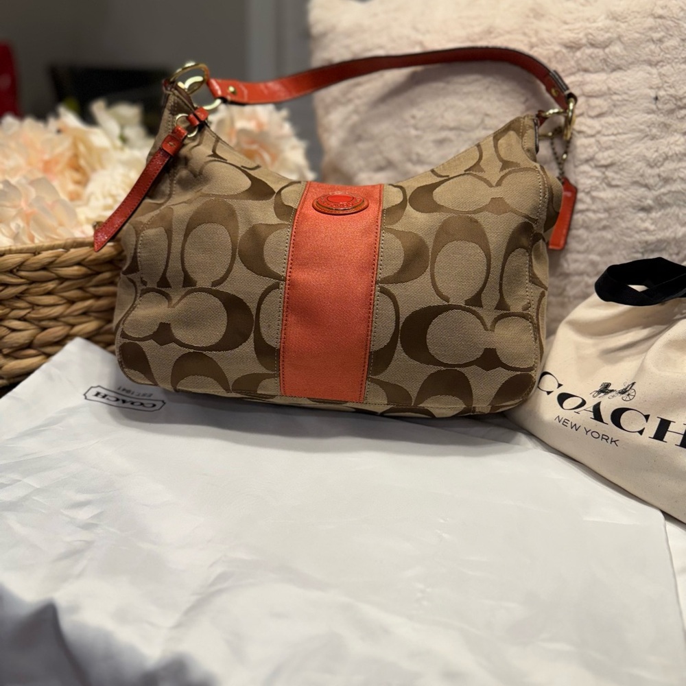 COACH Signature Jacquard Shoulder Bag